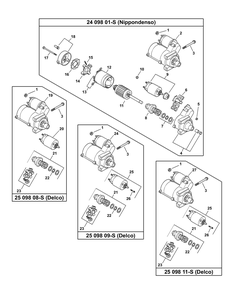 Kohler Cv730-0055 Starting System Diagram and Parts List for M48-KH 53AH8CT2050-25HP Cub Cadet Lawn Tractor